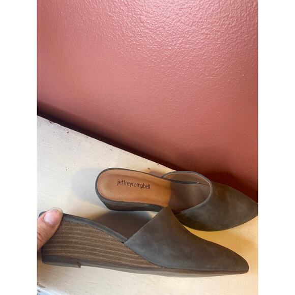 Gray Jeffrey Campbell Suede Noah Mules 8 - Picture 5 of 6